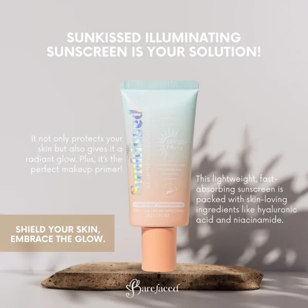 Barefaced, Sunkissed Illuminating Sunscreen SPF50+ PA+++