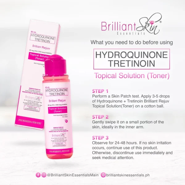 Brilliant Skin Essentials, Brilliant Rejuv Hydroquinone Tretinoin Topical Solution Toner 60mL