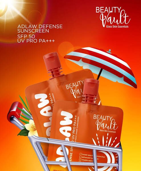 Beauty Vault, Glass Skin Essentials ADLAW Defense SPF 50 UV PRO PA+++ 50ML